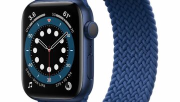 Apple Watch S6 Aluminium Blue Braided Loop