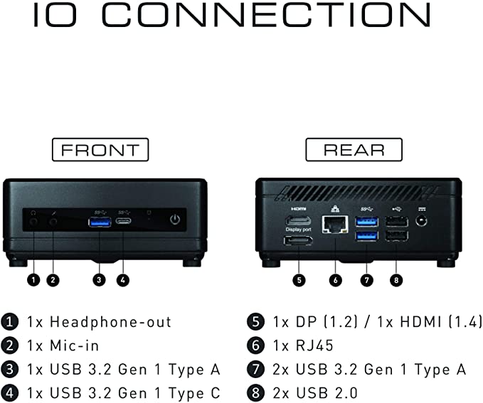 MSI Cubi 5 10M-007BEU IO