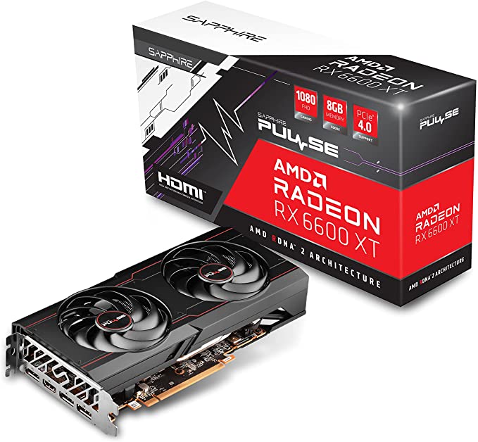 Sapphire Technology 11309-03-20G Pulse AMD Radeon RX 6600 XT 8GB