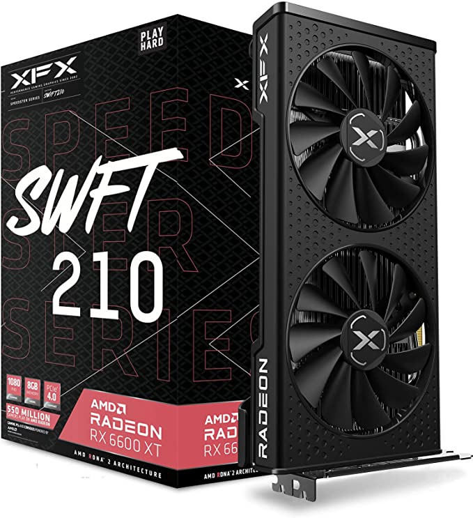 XFX Speedster SWFT210 Radeon RX 6600 XT CORE Gaming Graphics Card with 8GB