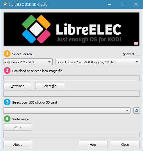 LibreELEC USB-SD Creator