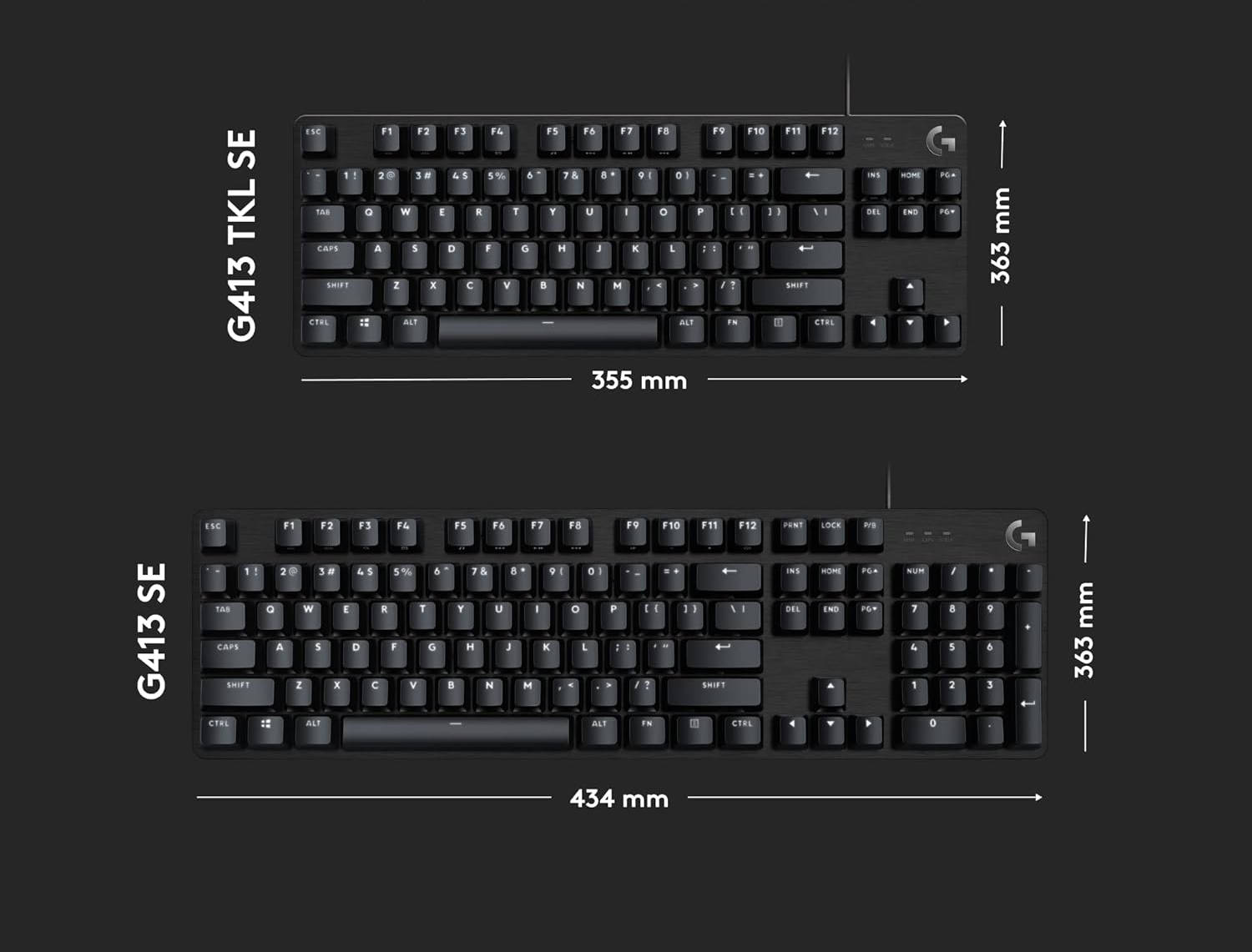 Full Size Compared to TKL