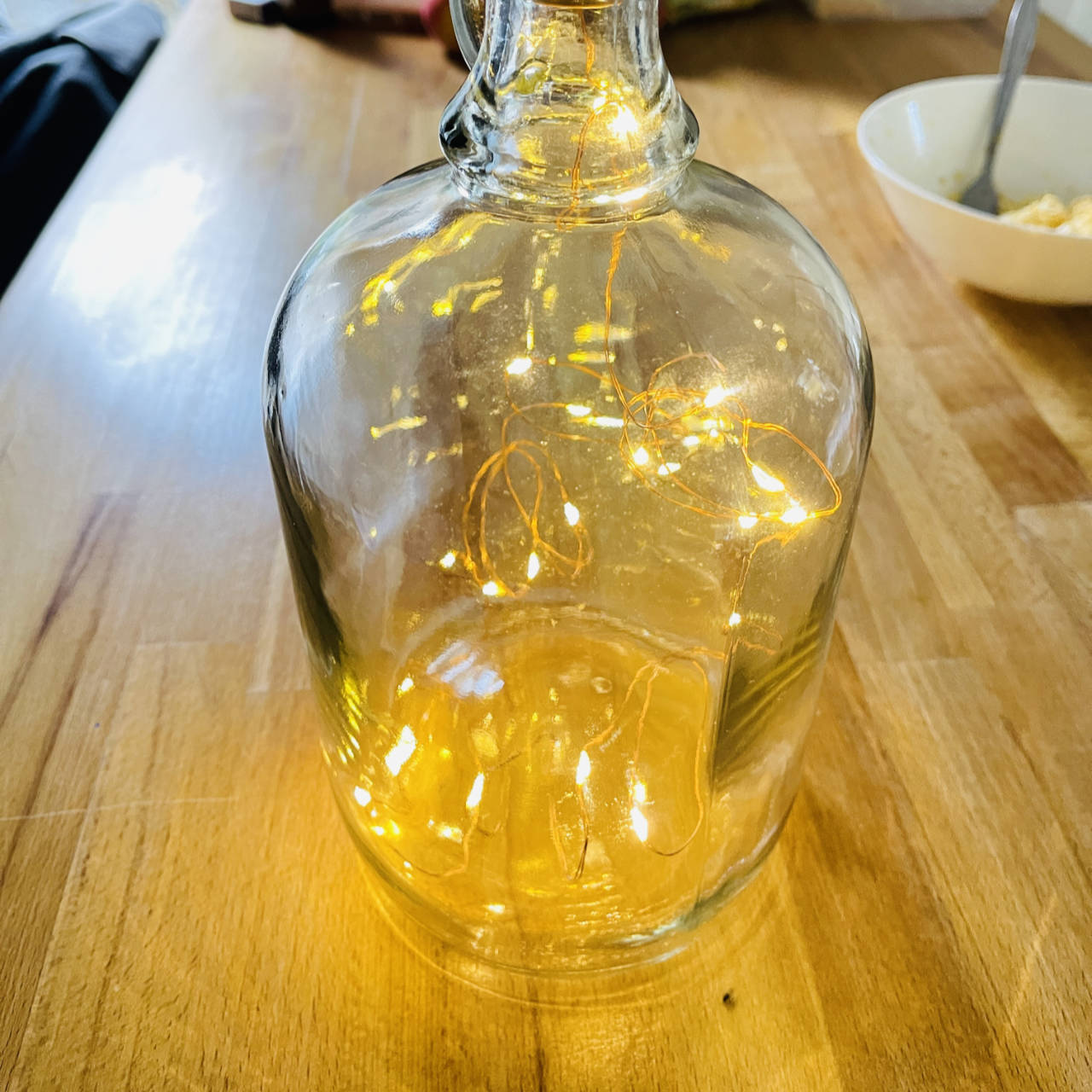 Wire light in a Giant Bottle