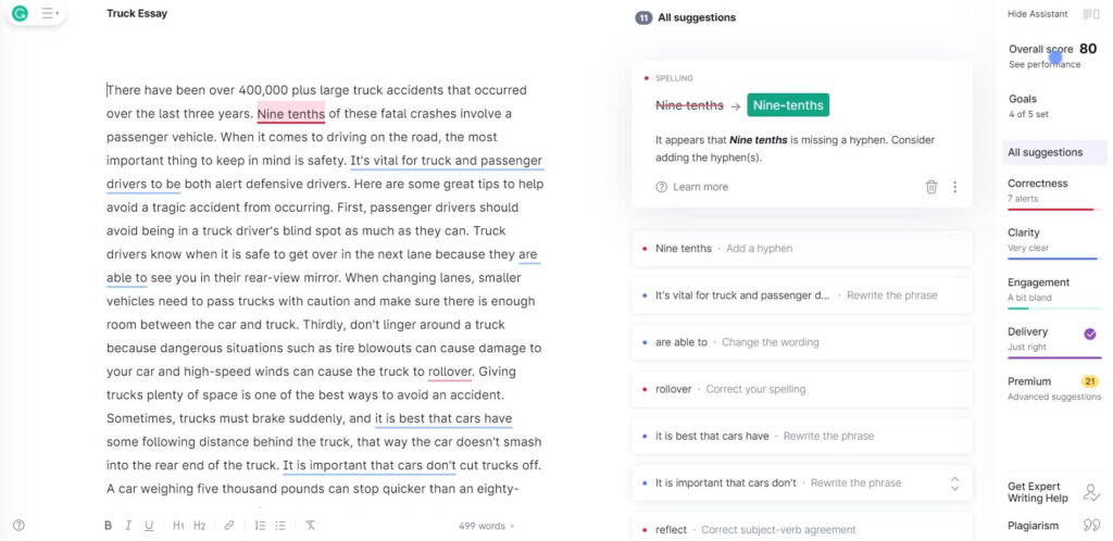 Grammarly-Interface